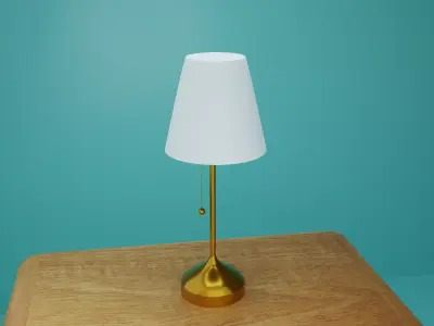 Table Lamp Low-poly 3D model Free 3D model