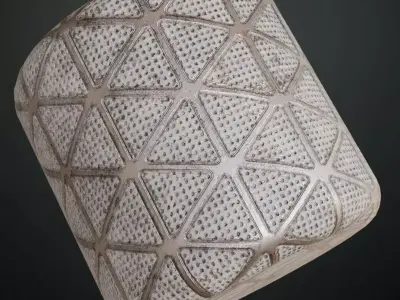 Silver Sci-fi Floor PBR Seamless Texture