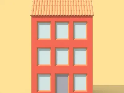 LOW POLY HOUSES house 3D model