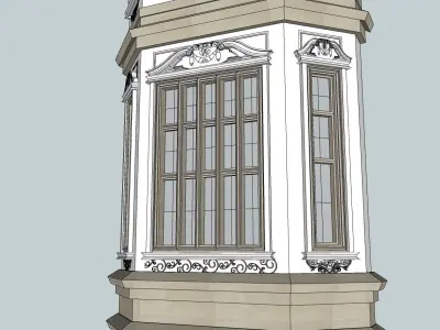 Classical window wall sketchup 3d model 3D model