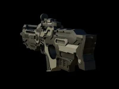 sci fi gun for game and vfx 3D model