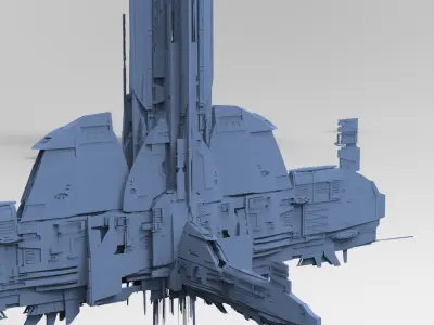 Sci-Fi Assassin tower Base 3 3D model