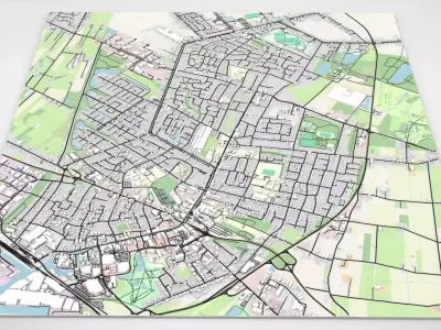 Cityscape Papenburg Germany  3D model