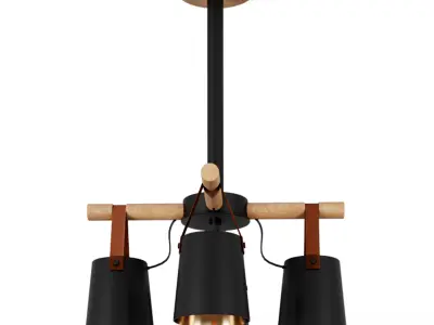 Modern Nordic Drop Down Pendant Chandelier 4 3D model