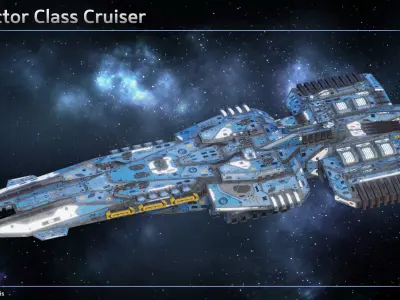 Spaceship Cruiser Collection I 3D Model Pack