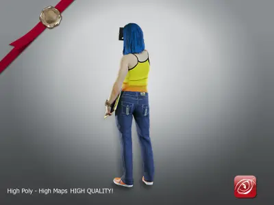 Student Female AAS 2130 010 3D model