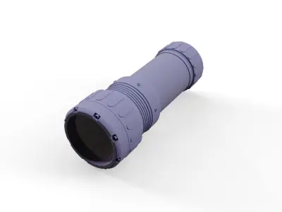 Underwater Flashlight Low-poly 3D model