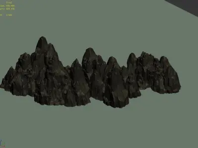 3D map with - Stones 04 3D model