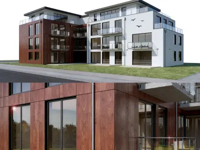 House 01 for Cinema 4D with Corona and V-Ray 3D model