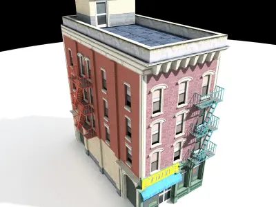 Nyc Building 02 Type 2 Low-poly 3D model