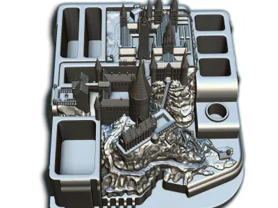Hogwarts castle Penholder 3D print model