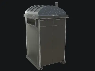 Portable Toilet PBR Low-poly 3D model