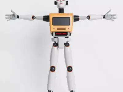 Retro Robot Character Model Pack Low-poly 3D model