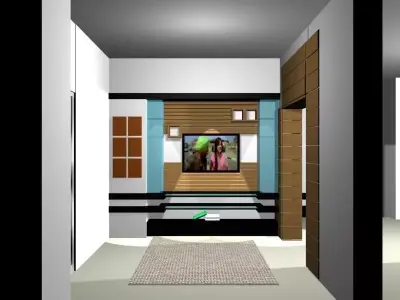 Drawing Room Decoration  Low-poly 3D model