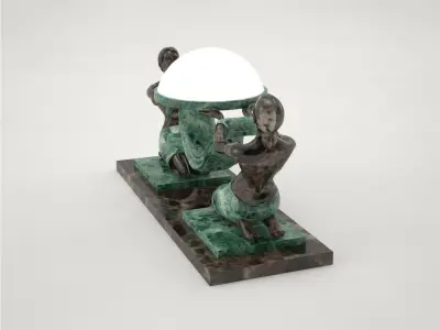 Pro - kneeling woman Lamp 3D model