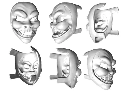 Fantasy Fiction Sci-Fi Alien Monster Character Mask 3D print model