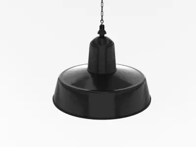 Industrial Black Hanging Chain Light 3D model