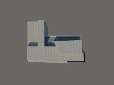Zaha Hadid- Rosenthal Center Low-poly 3D model