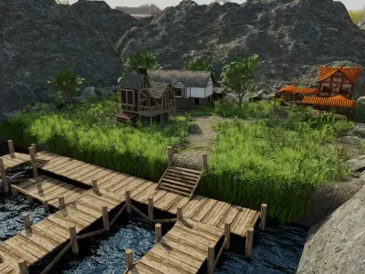 Villiage Scene 3D model