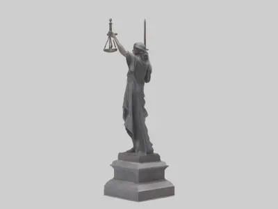 The Justice of War memorial statue model 3D model