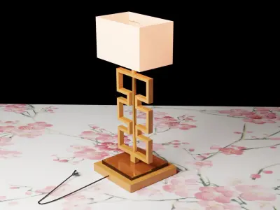 Japanese lamp Free 3D model