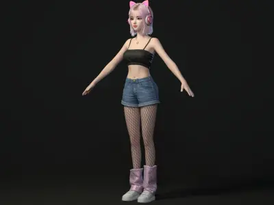 Girl band binding model 3D model