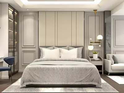 Design Master Bedroom Classic Modern Low-poly 3D model