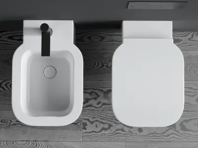 Ceramica Cielo Cubika Wall-Hung WC Low-poly 3D model