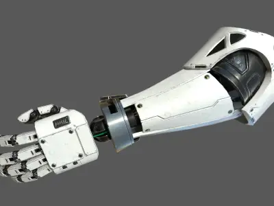Robot Arm For Art White 3D model