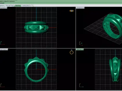 Aureon Facet Ring 3D print model