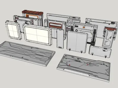 sci-fi Architecture kitbash 33 3D model