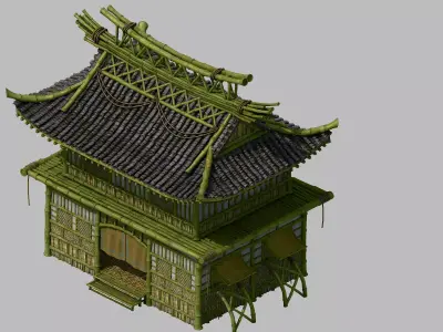 Game Building - Wo Hill Road Building 02 3D model