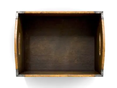 Ancient Wooden Box 3 Low-poly 3D model