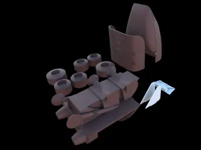 Saber Rider - Fireball Red Racer 3D print model