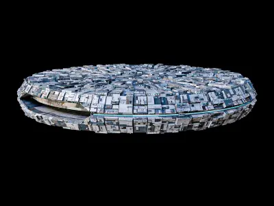 UFO Spaceship Lowpoly Low-poly 3D model