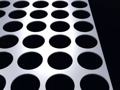 Perforated panel with 56 percent opening 25O73 3D model