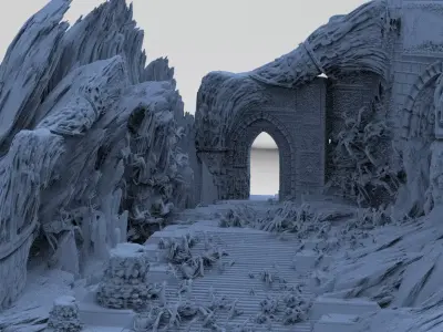 Dantes Inferno Depths Ruin 2 3D model