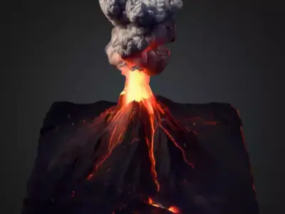 Volcano Eruption Texture Texture