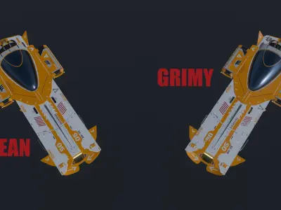 SciFi  Vehicle SCORPIO XR75 Low-poly 3D model