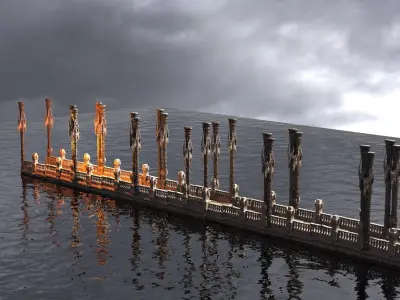 Huge Drake Fort Bridge  3D model
