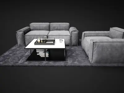 Sofa Set - The Peanut Bonaldo 09 3D model