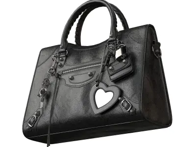 Balenciaga Le City Medium Bag Black Low-poly 3D model