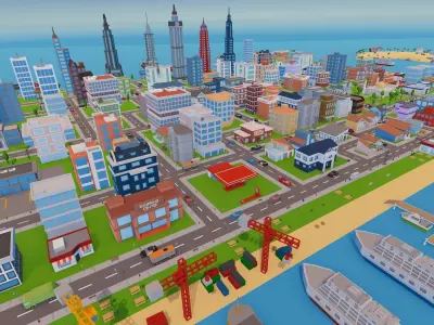 City - Low Poly Asset Pack by Ake Low-poly 3D model