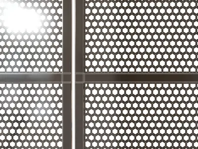 Perforated partition 3D model