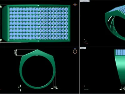 Big fancy mans ring 3D print model