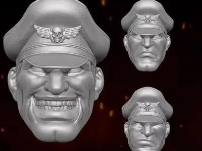 Bison Street Fighter fan art 3D printable for action figures 3D print model
