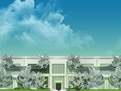 Flower building concept 3D model