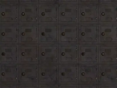Dark Modular Sci-Fi Metal Panel Vents PBR Seamless Texture