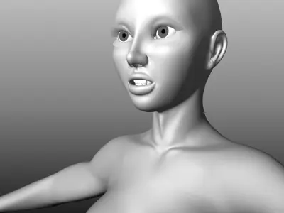 Alexa Female Base Mesh Free low-poly 3D model