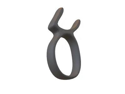 Suzhou Numerals Five V1 001 Low-poly 3D model